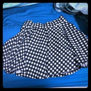 Black and White plaid skater skirt